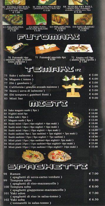 Menu di Zen Garden 