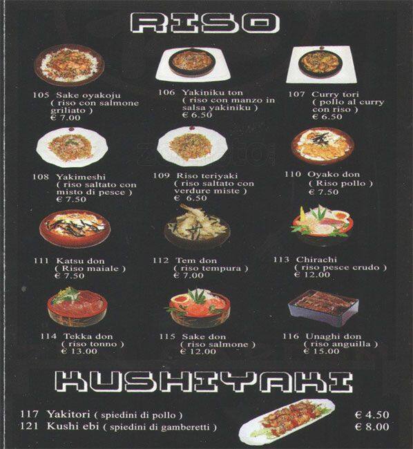 Menu di Zen Garden 