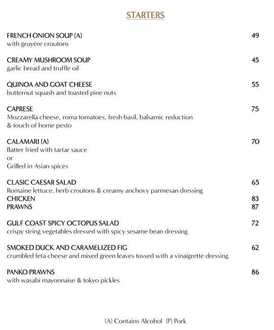 Long's Bar- Towers Rotana Menu - Zomato