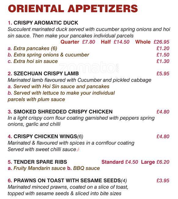 Chop Sticks Menu, Menu for Chop Sticks, Hornchurch, London Zomato UK