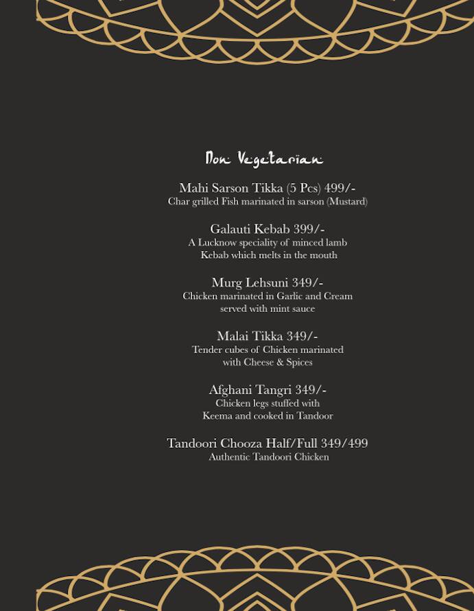 Menu at FOA The Flavours of Arabia, Gurugram