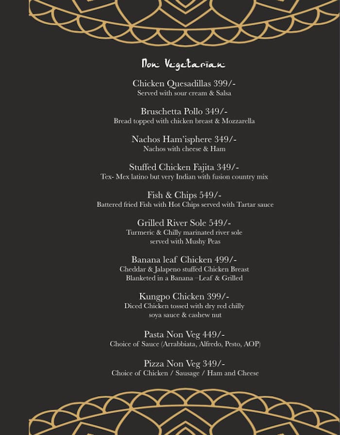 Menu at FOA The Flavours of Arabia, Gurugram