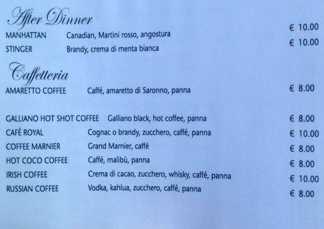 Menu di Nhero Milano 