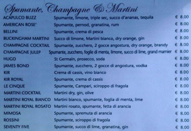 Menu di Nhero Milano 