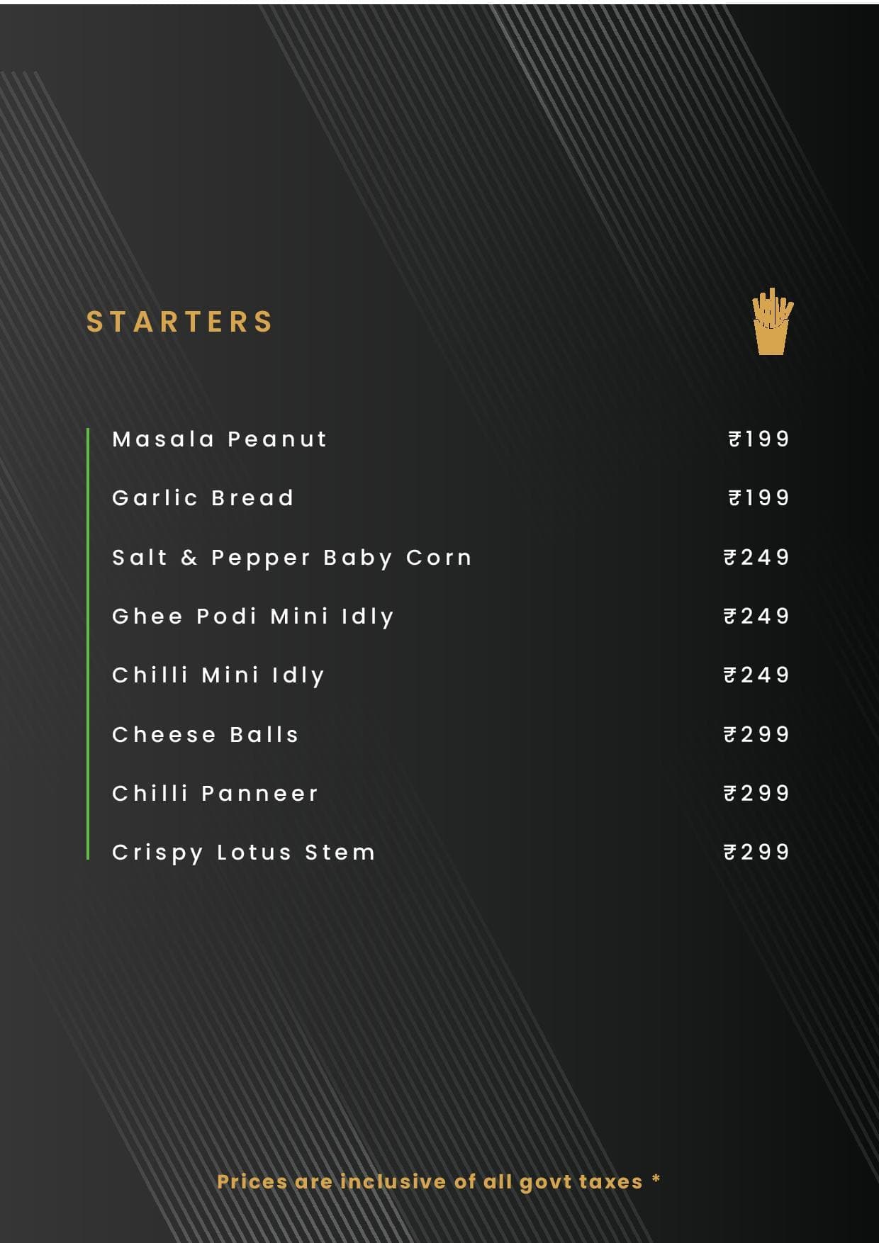 Menu of Allegra The Resto Bar, Velachery, Chennai