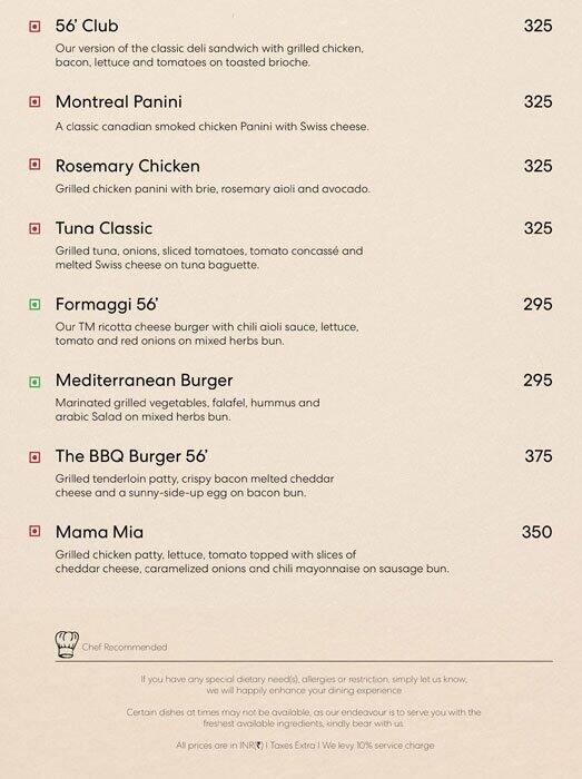 56 menu