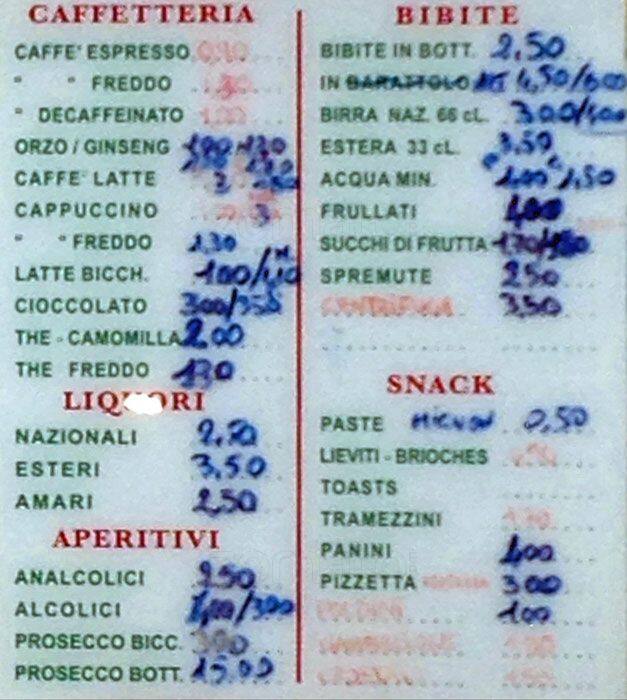 Menu di Smile Caffè 