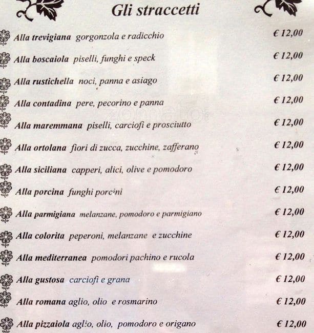 Menu di La Breccia 