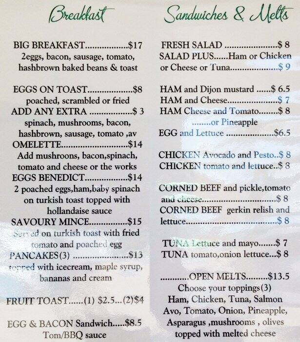 Eliza's Tea & Coffee Shop Menu Urbanspoon/Zomato