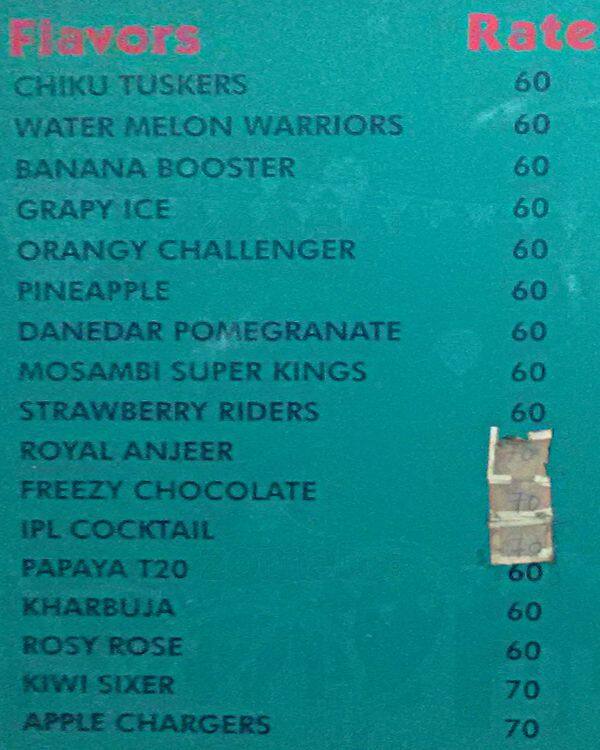 Rollercoaster Icecream Works Menu Zomato