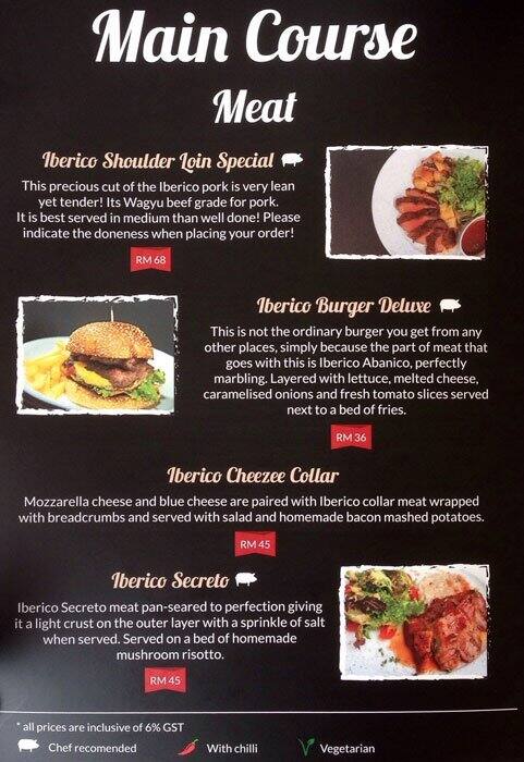 Iberico Kitchen menu