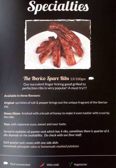 Iberico Kitchen menu