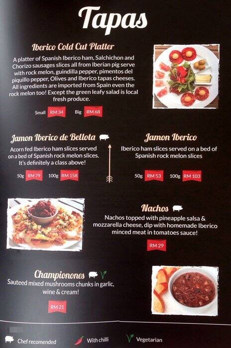 Iberico Kitchen menu