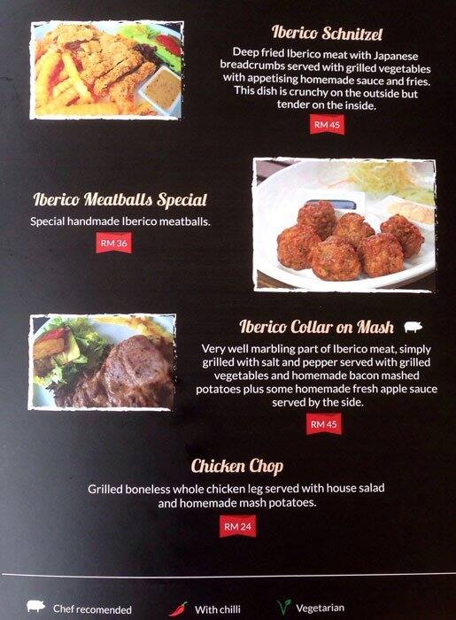 Iberico Kitchen menu
