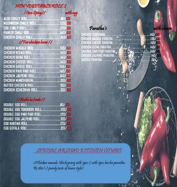 Menu of Arshad kitchen, Hinjawadi, Pune