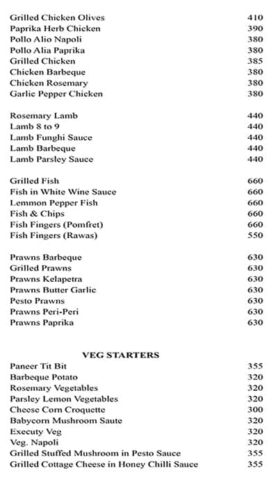 Sheetal Bukhara menu