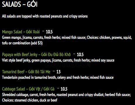 La Lot menu