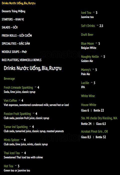 La Lot menu
