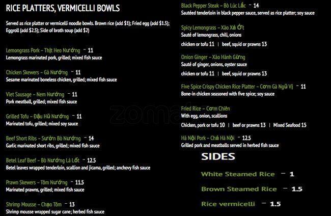 La Lot menu