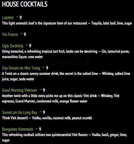 La Lot menu