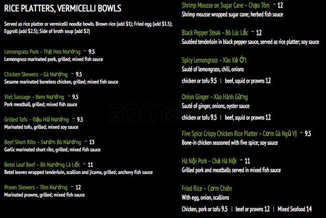 La Lot menu
