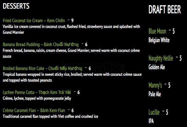 La Lot menu