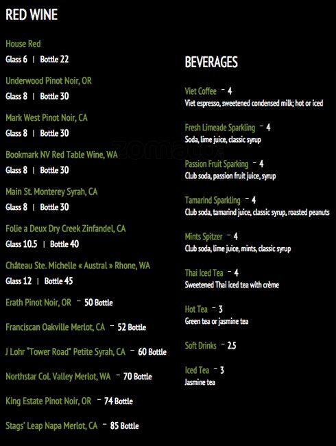 La Lot menu