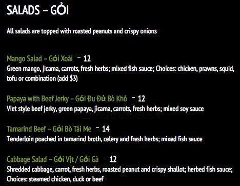 La Lot menu