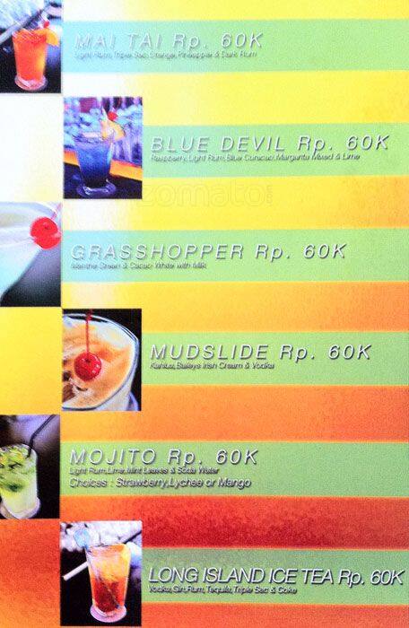 Taste Restaurant menu