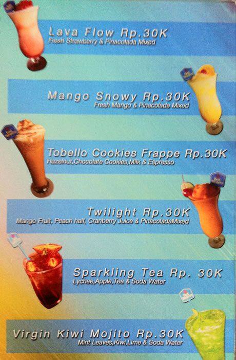 Taste Restaurant menu
