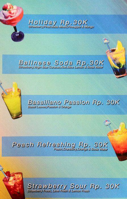 Taste Restaurant menu