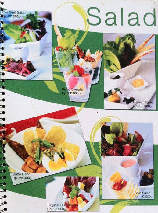 Taste Restaurant menu