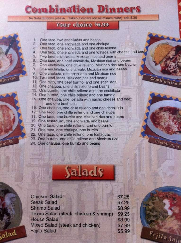 Menu at Pueblo Viejo Mexican Restaurant Algood/Cookeville, Algood, 410 ...