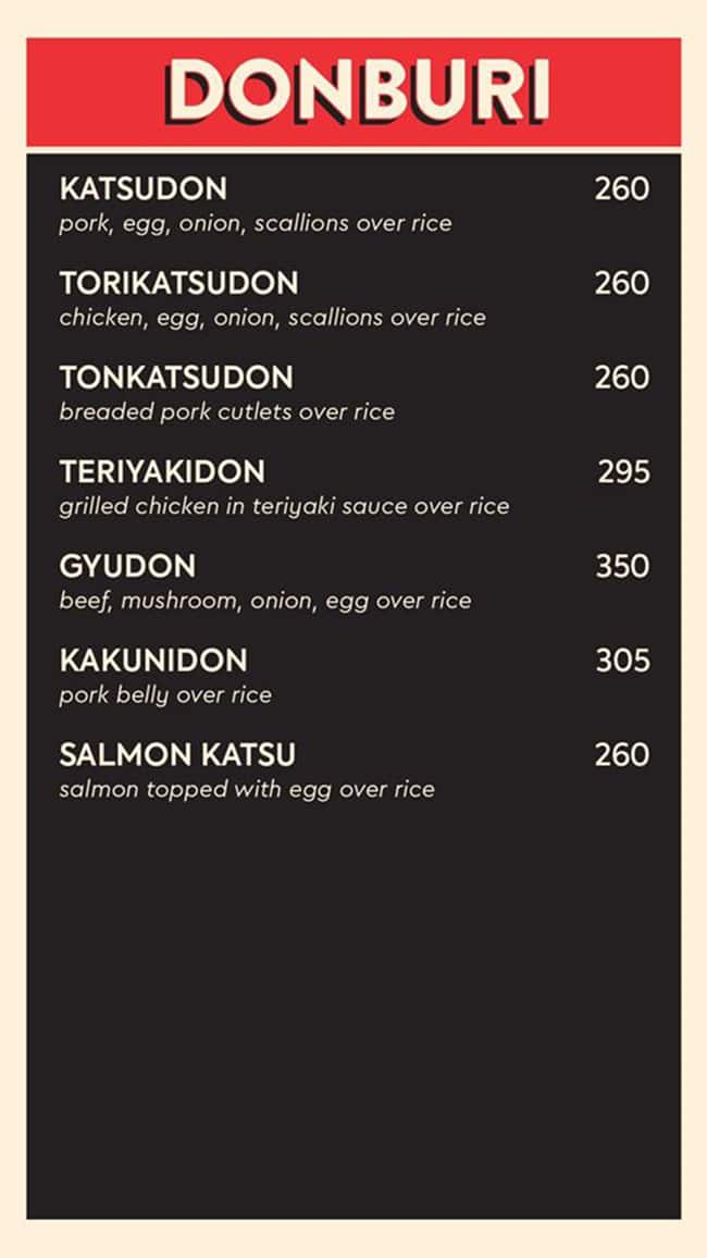 Omakase - Ayala Alabang menu