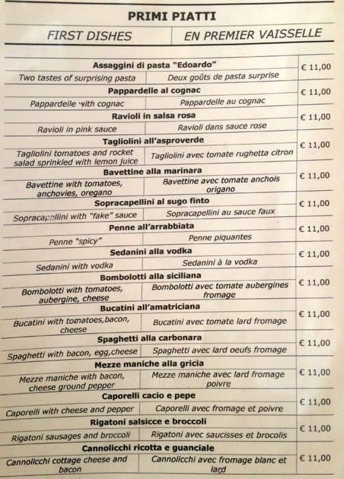 Menu di Ristorante Dorada 