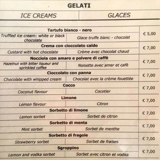 Menu di Ristorante Dorada 