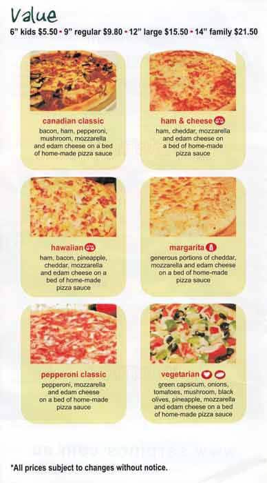 Sarpino S Pizza Mandurah Menu