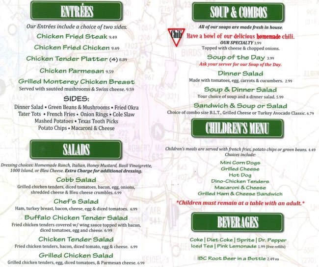 Menu at Boulevard Bar & Grill, Austin