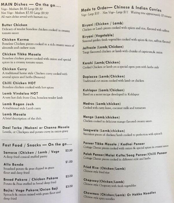 Chef's Patisserie & Catering Menu Menumania/Zomato