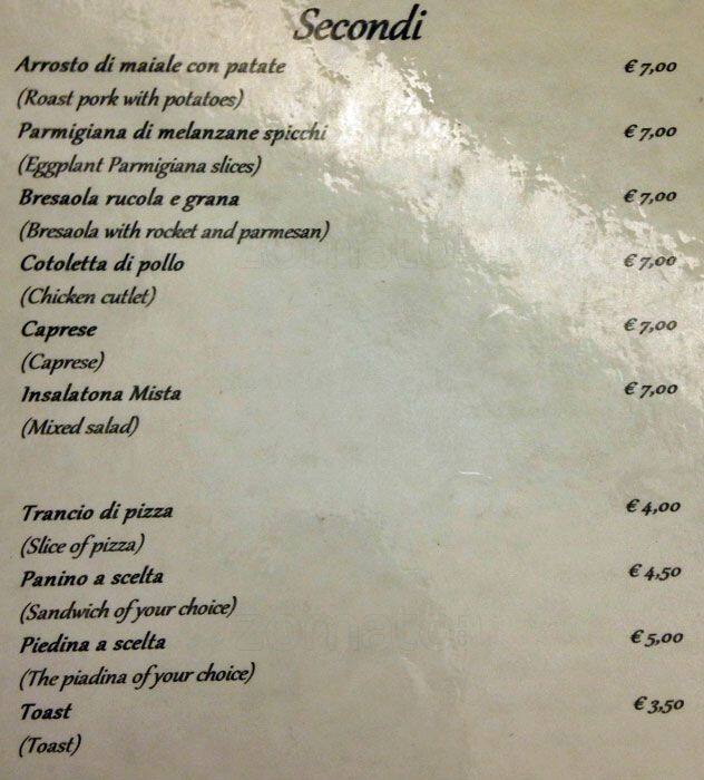 Menu di Gran Caffè Cavalieri 