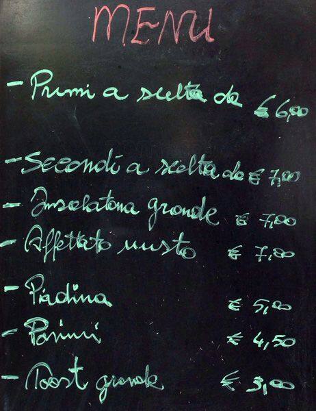 Menu di Gran Caffè Cavalieri 