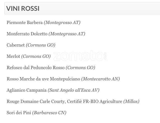 Menu di Vinario11 