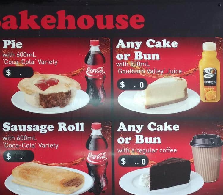 Menu at Mountain gate Hotbakehouse, Ferntree Gully