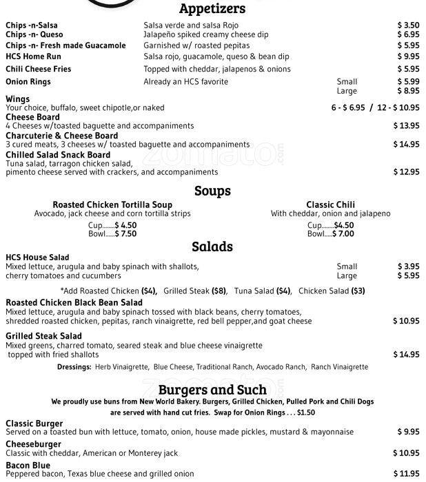Hays City Store Menu, Menu for Hays City Store, Driftwood, Driftwood