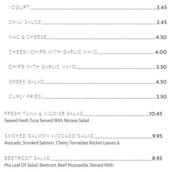 Menu at BROTHERS KITCHEN restaurant, London