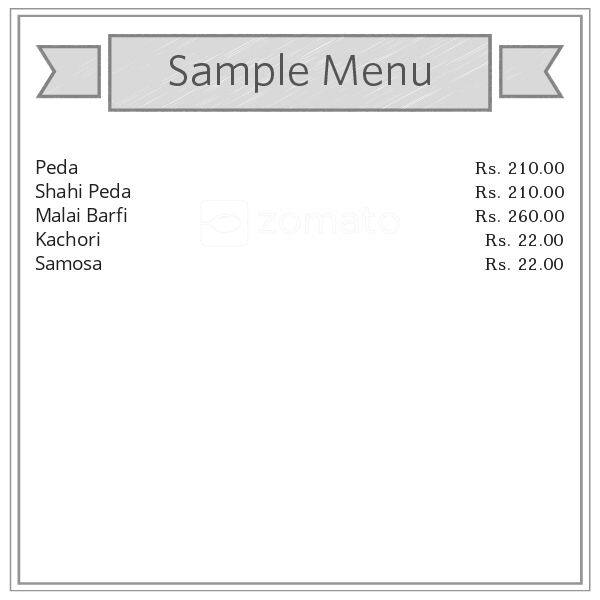 Menu of Shree Radha Krishna Sweets Namkeen Dryfruit's, Majiwada, Thane
