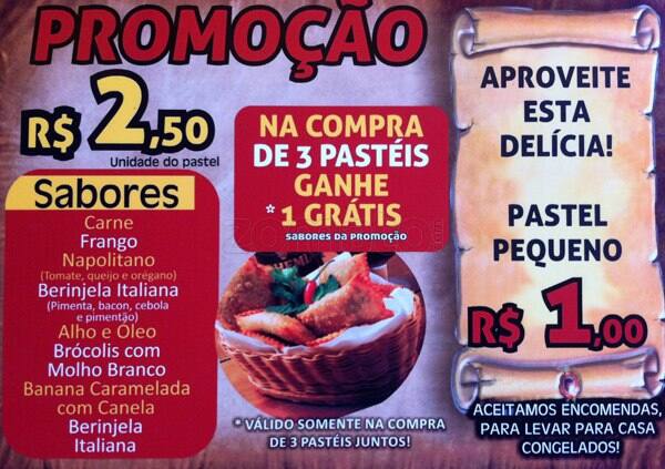 Tchê Pastel cardápio