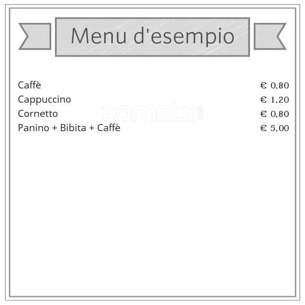 Menu di Cocktail caffe 