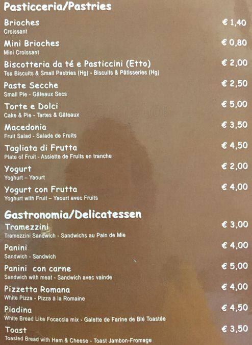 Menu de Morganti Cafè