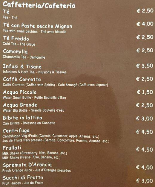 Menu de Morganti Cafè